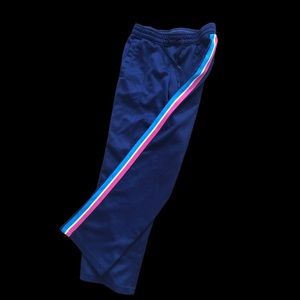 NIKE purple pink sporty blue stripe exercise pants sz‎ L
